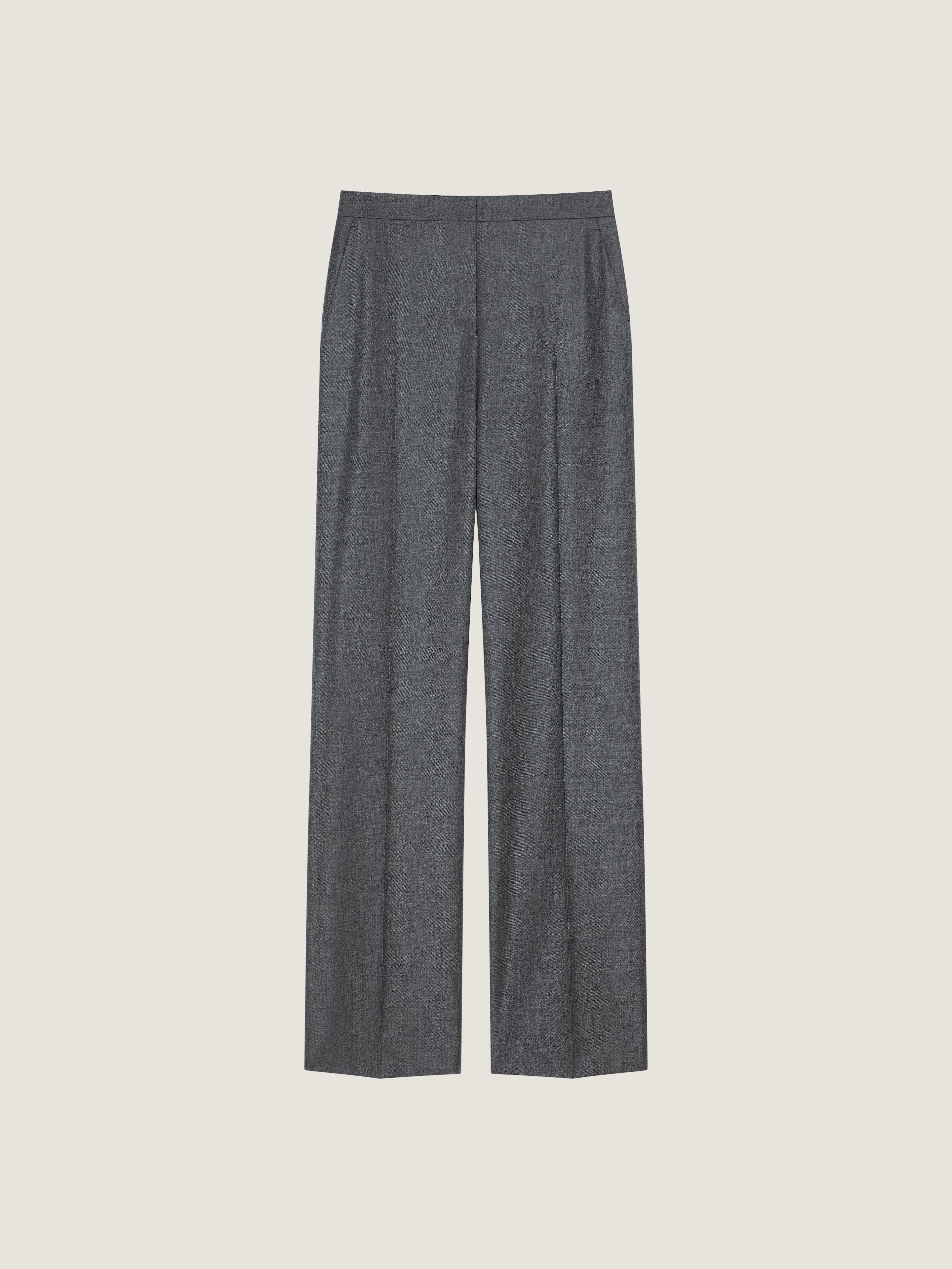 Cigarette tailored pants in wool